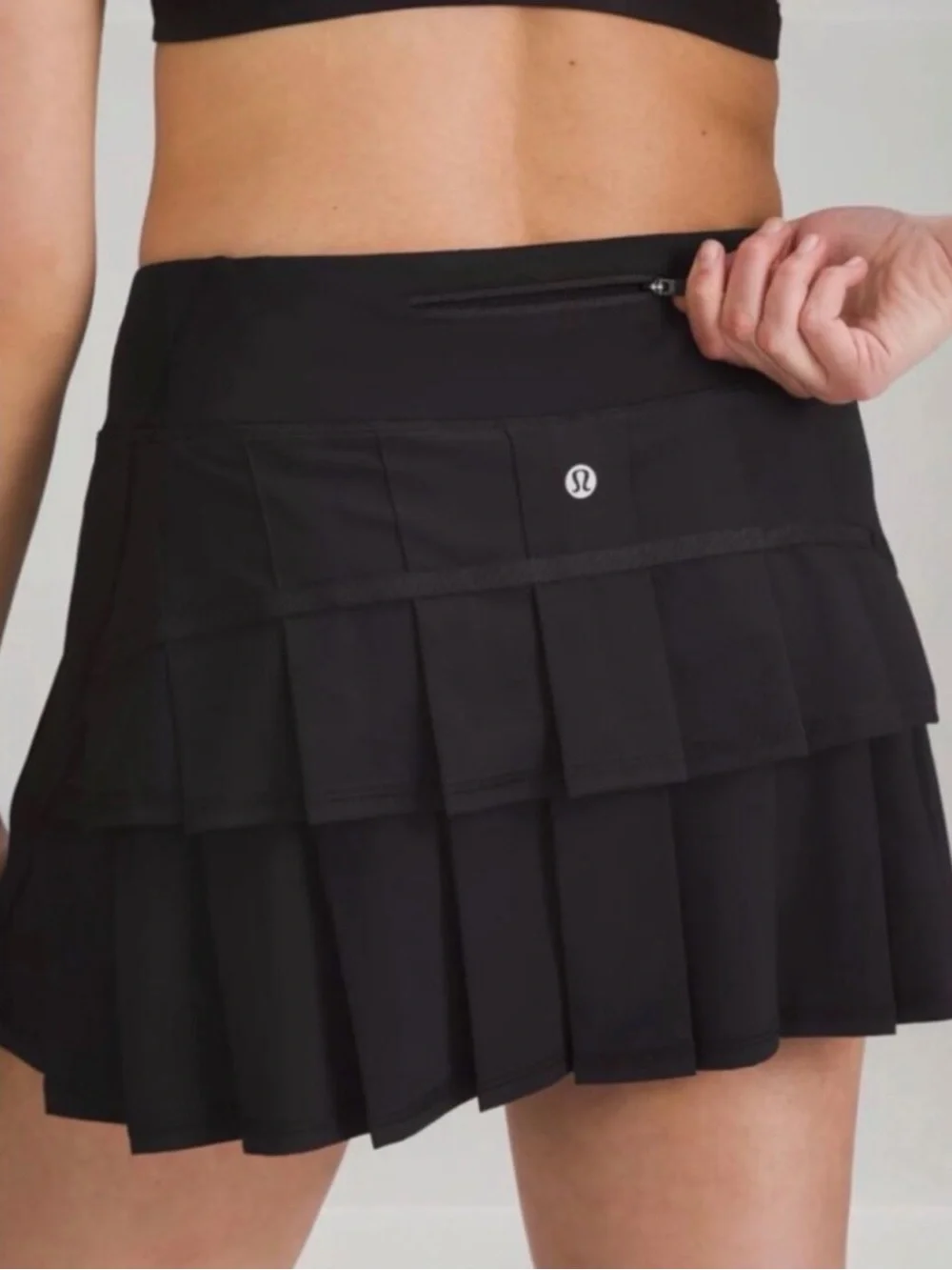 lululemon athletica Black Tiered Skater Tennis Skirt